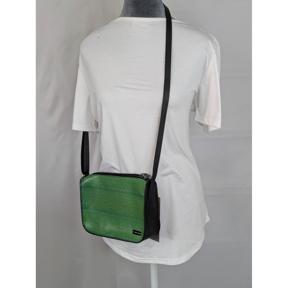 Rareform Crossbody Bag Green Repurposed Billboard Vinyl NWT One Of A Kind